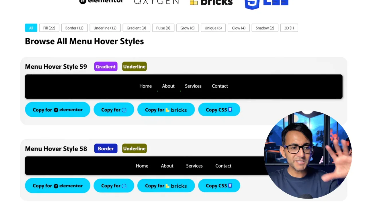 Visit Menu Hover to explore the available hover styles