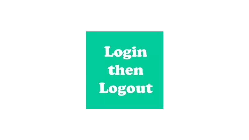 Login then Logout Logo